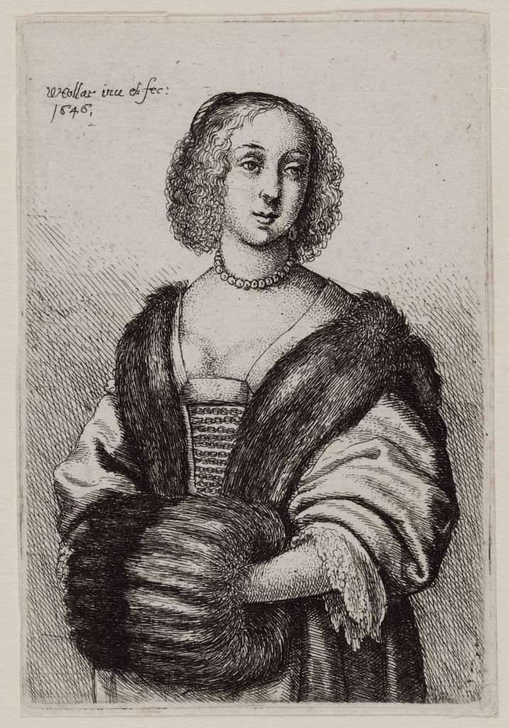 Woman with muff and fur