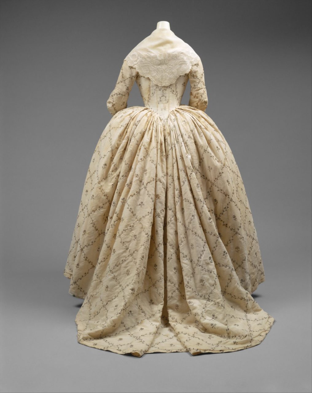 Robe à l’anglaise, rear view