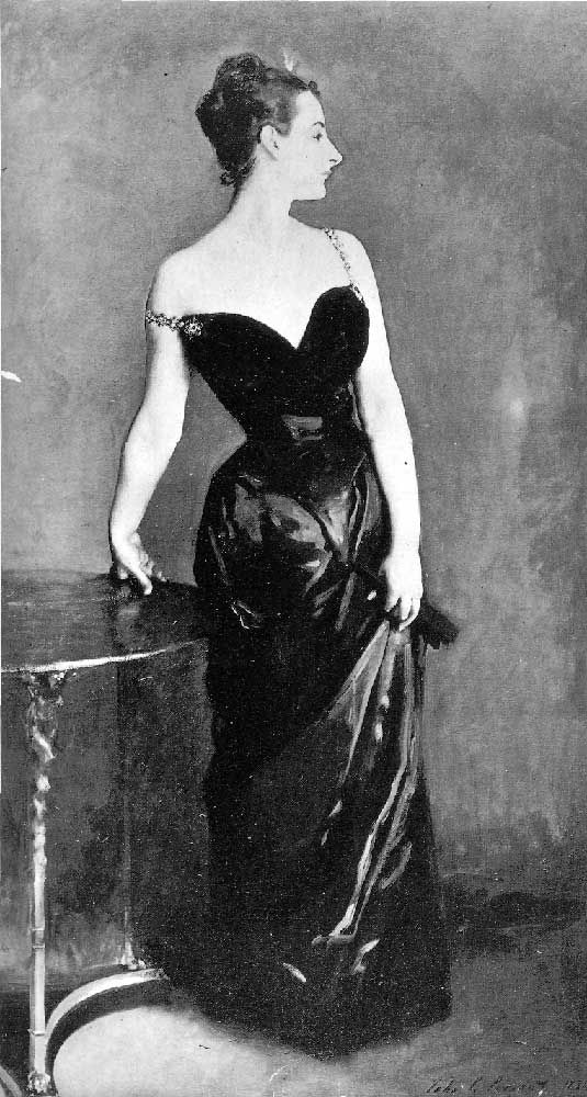Photograph of Madame X as exhibited at the 1884 Salon