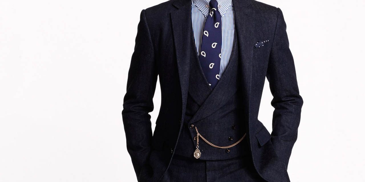 2015 – Ralph Lauren, denim three-piece suit