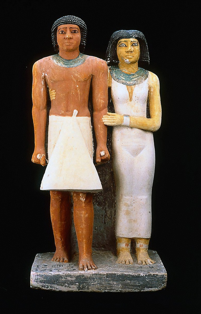 Pair statue of Ptahkhenuwy and his wife