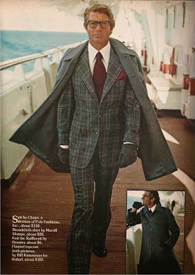 Flannel topcoats featured in GQ