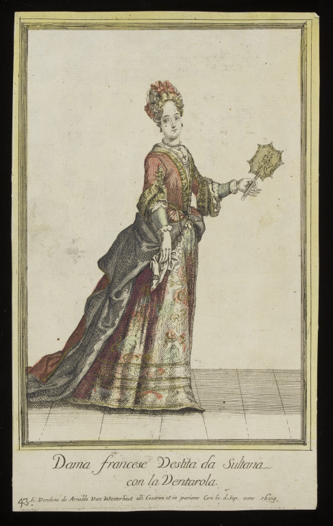Dama Francese vestita da Sultana con la ventarola