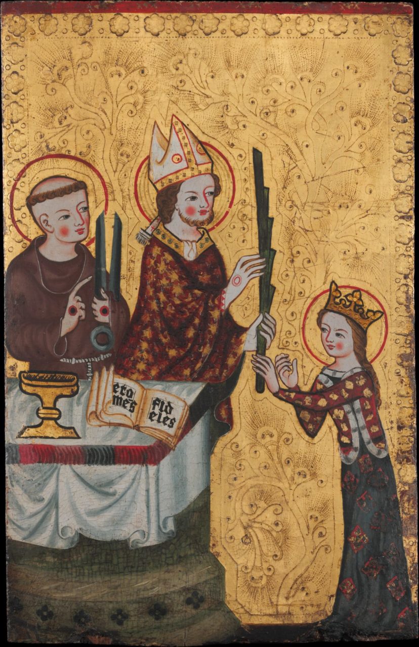 The Bishop of Assisi Giving a Palm to Saint Clare