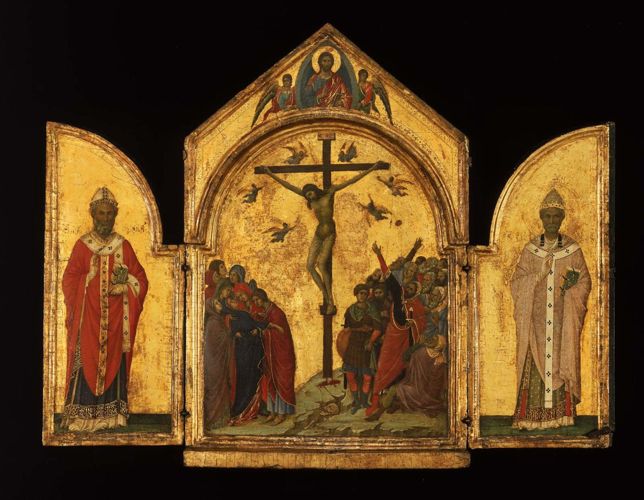 The Crucifixion; the Redeemer with Angels; Saint Nicholas; Saint Gregory