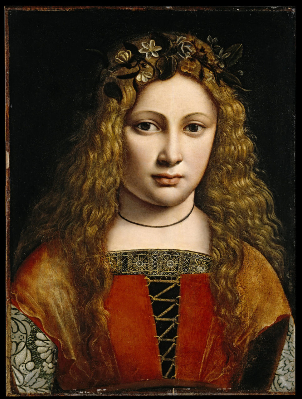 Portrait of a Youth Crowned with Flowers