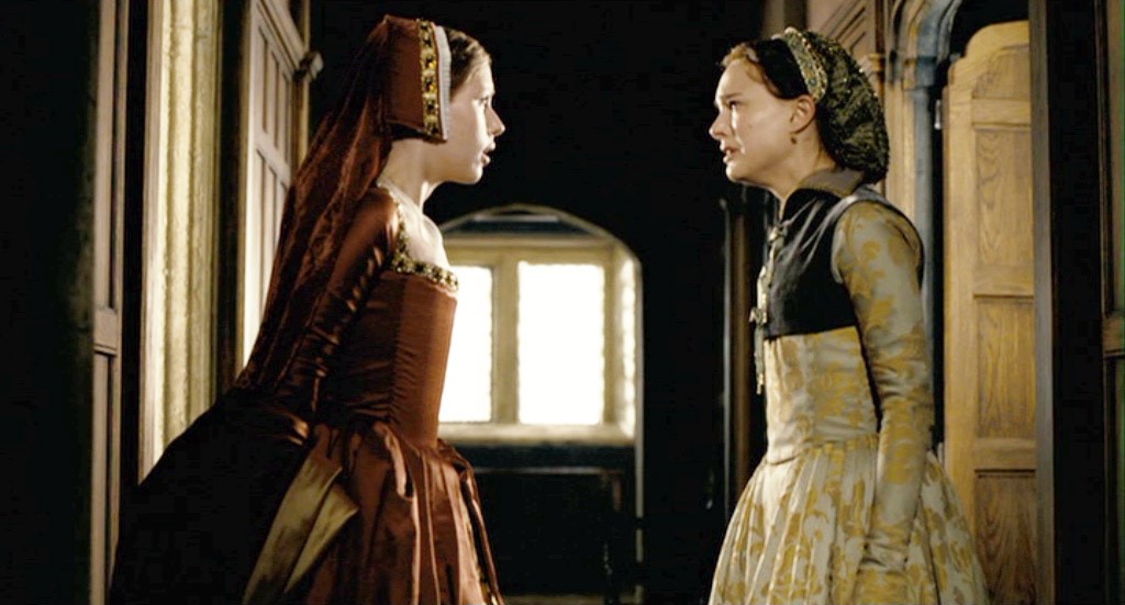 Anne Boleyn and Mary arguing after Anne's marriage to Henry Percy is revealed to her uncle and father.