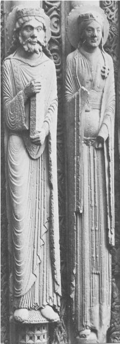 Column-statues on the portal of Chartres Cathedral