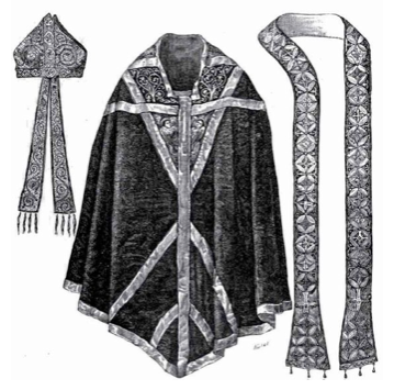 Rendering of Chasuble, Mitre and Stole of St. Thomas à Becket