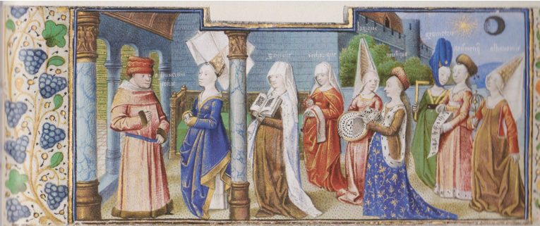 Philosophy Presenting the Seven Liberal Arts to Boethius, Coëtivy Master Boethius, On the Consolation of Philosophy