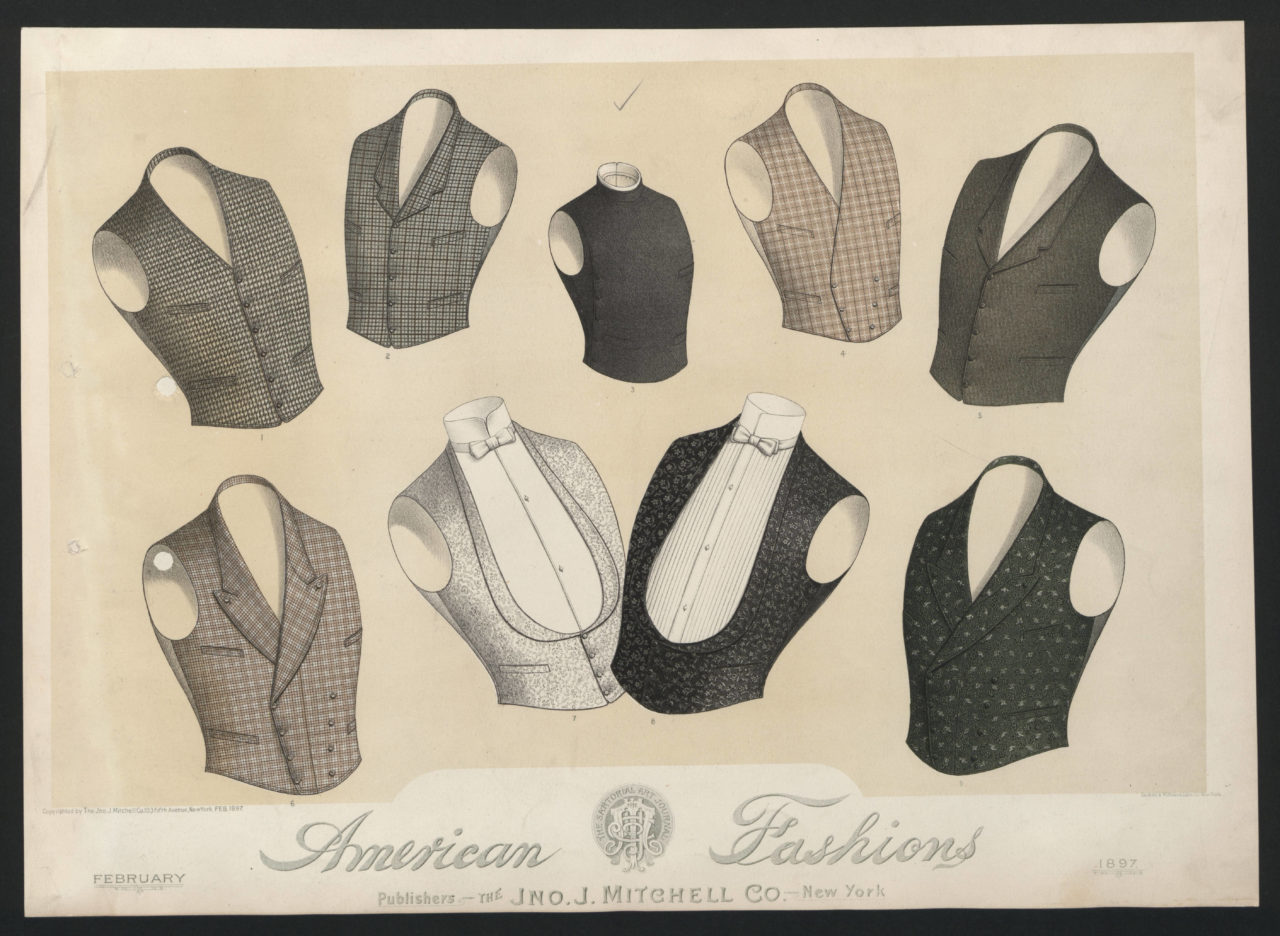 American fashions, men's vests