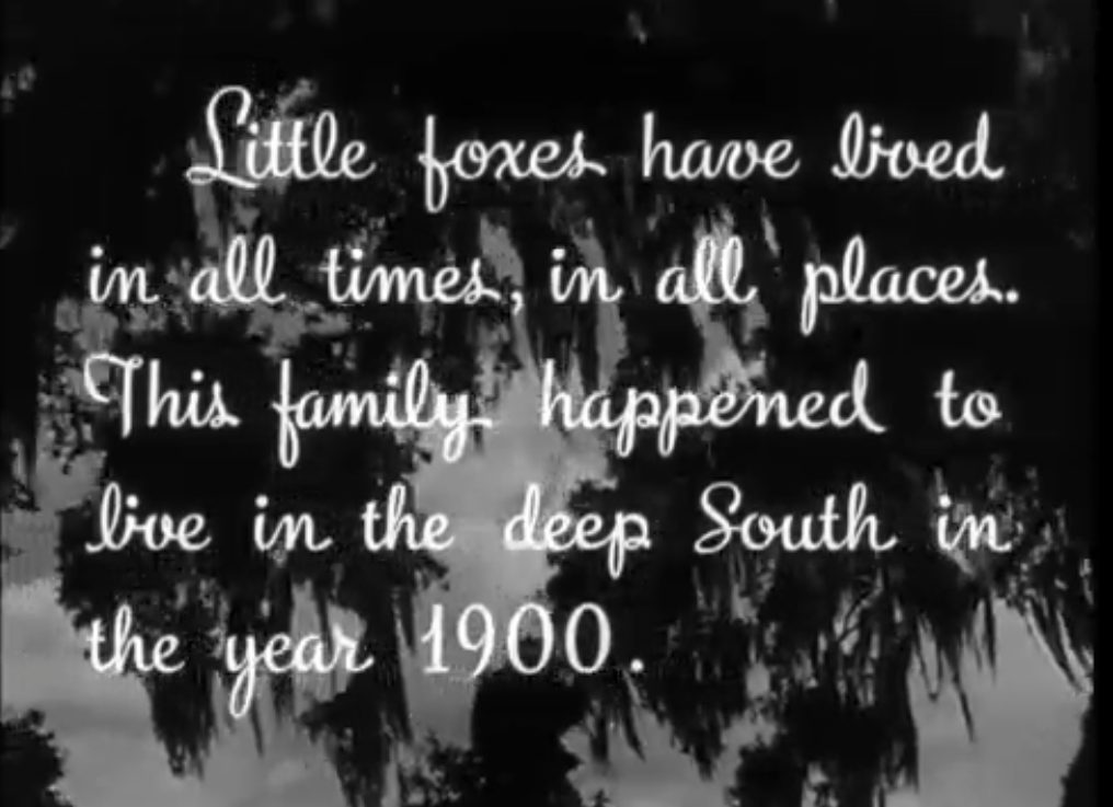 Opening title card from The Little Foxes