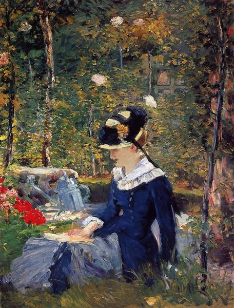 A Young Woman in the Garden
