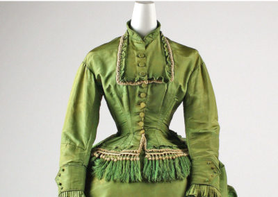 1868 – Green silk day dress