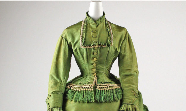 1868 – Green silk day dress