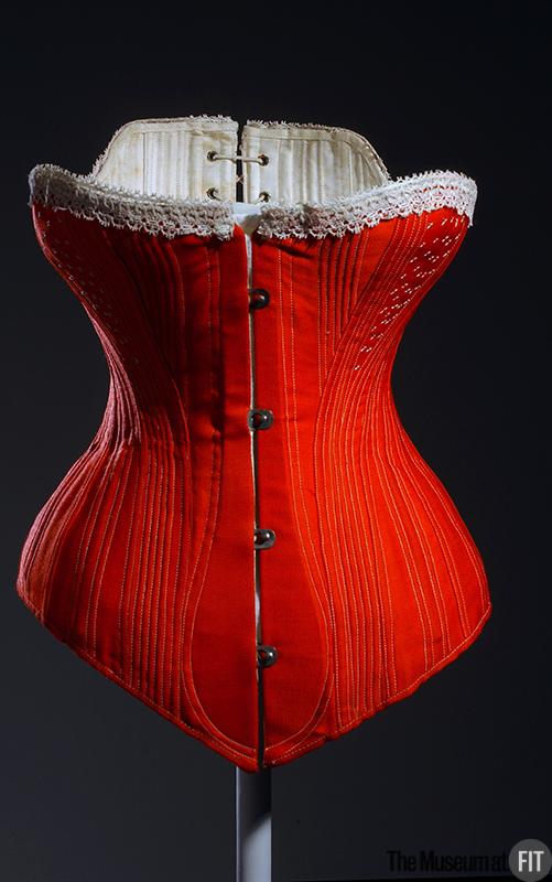 1880 – Red corset  Fashion History Timeline