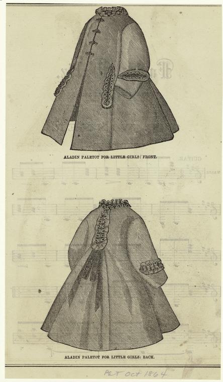 Girl's Coat, Front And Back, 1860s
