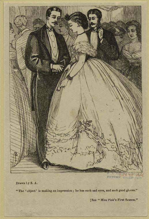 Men In Suits, And Woman In Ballgown, 1860s