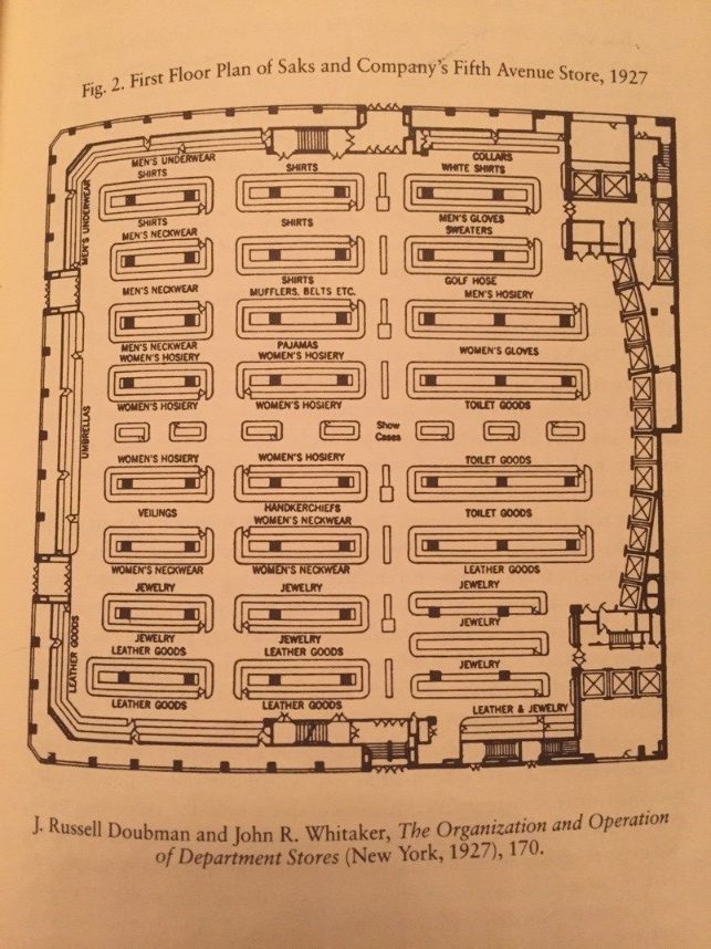 First Floor Plan of Saks and Company's Fifth Avenue Store
