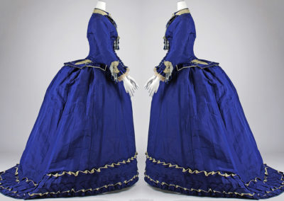 1874 – Amédée François, Blue silk afternoon dress