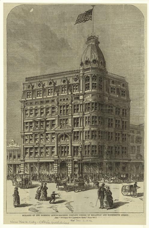 Building of the Domestic Sewing-Machine Company, corner of Broadway and Fourteenth Street