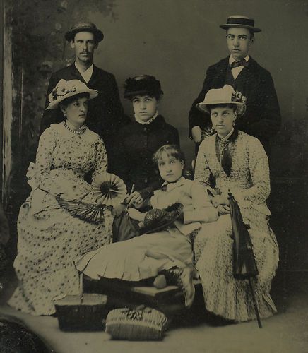 Victorian Group of Young Men and Women