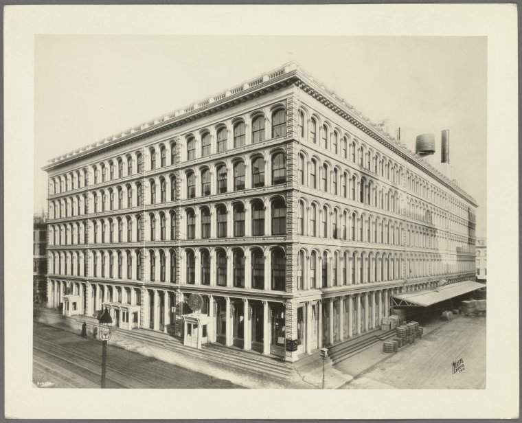 A.T. Stewart’s store at the corner of Broadway and Tenth Street