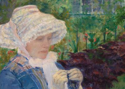 1880 – Mary Cassatt, Lydia Crocheting in the Garden at Marly