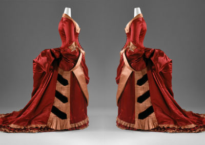 1884-1886 – Mme Grapanche, Red Silk Dinner Dress