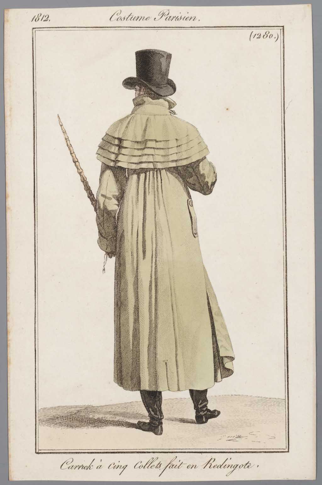 Costume Parisien, no. 1280: Carrick à cinq Collets fait en Redingote