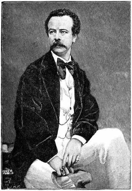 Engraved portrait of Charles Frederick Worth, fashion designer, aged 30