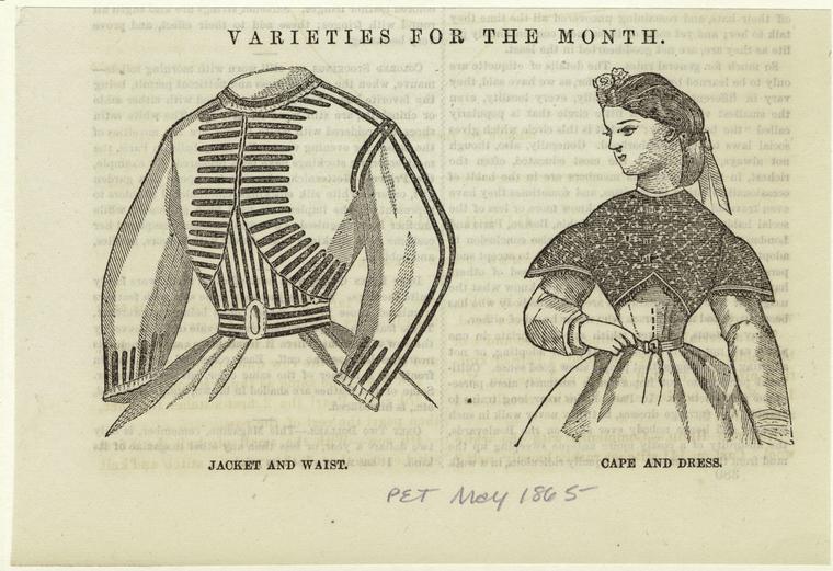 Varieties for the Month: Jacket and Waist; Cape and dress