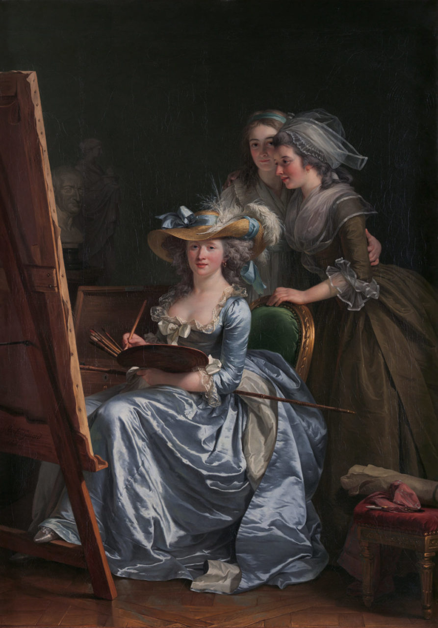 Self-Portrait with Two Pupils, Marie Gabrielle Capet (1761–1818) and Marie Marguerite Carreaux de Rosemond (died 1788)