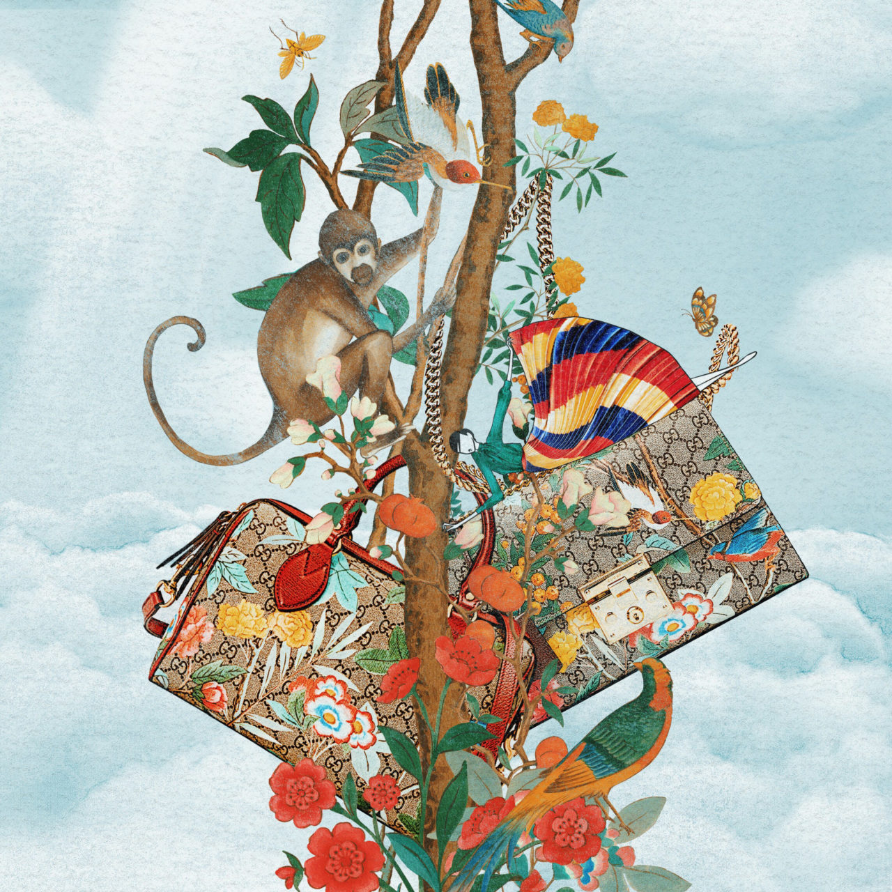 The Gucci Tian print inspired by eighteenth-century Chinese landscapes
