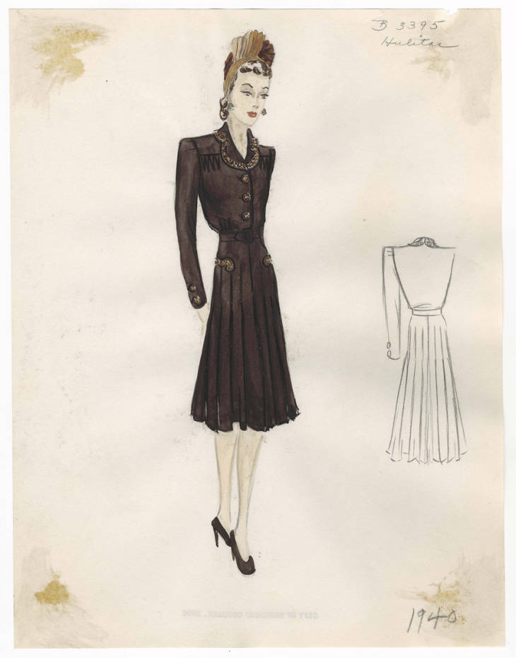 Bergdorf Goodman sketches : Hulitar 1940-1942