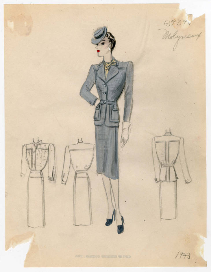 Bergdorf Goodman sketches : Molyneux 1940-1949