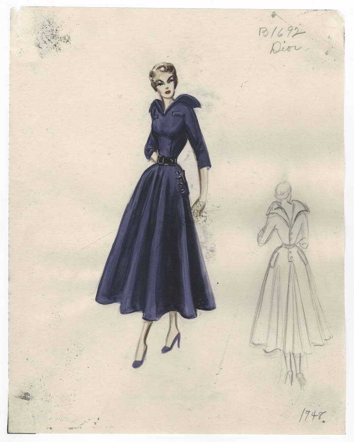 Bergdorf Goodman sketches : Dior 1947-1949