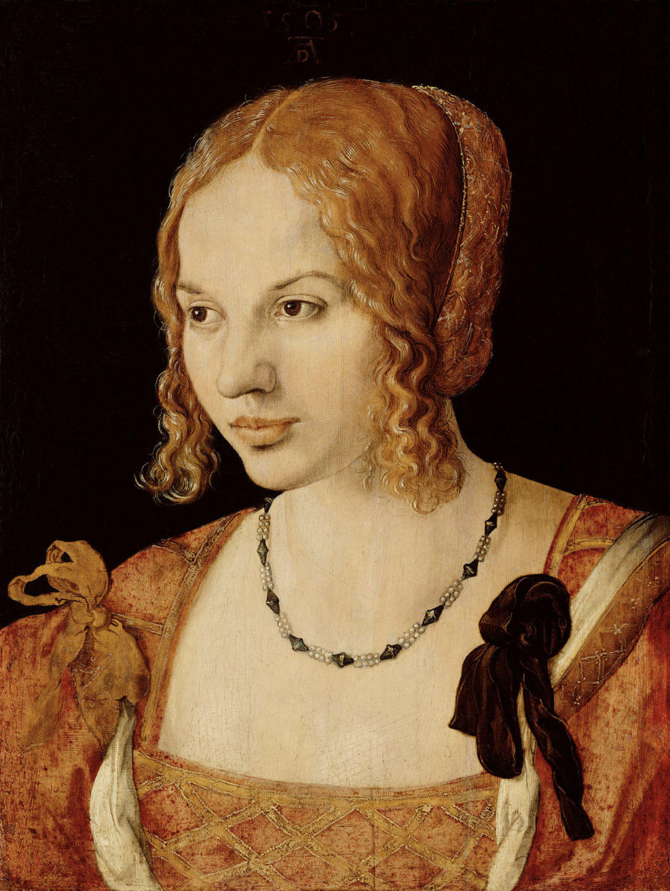 Half-length portrait of a young Venetian woman