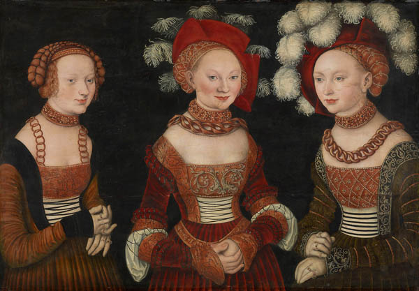 The princesses Sibylla (1515-1592), Emilia (1516-1591) and Sidonia (1518-1575) of Saxony