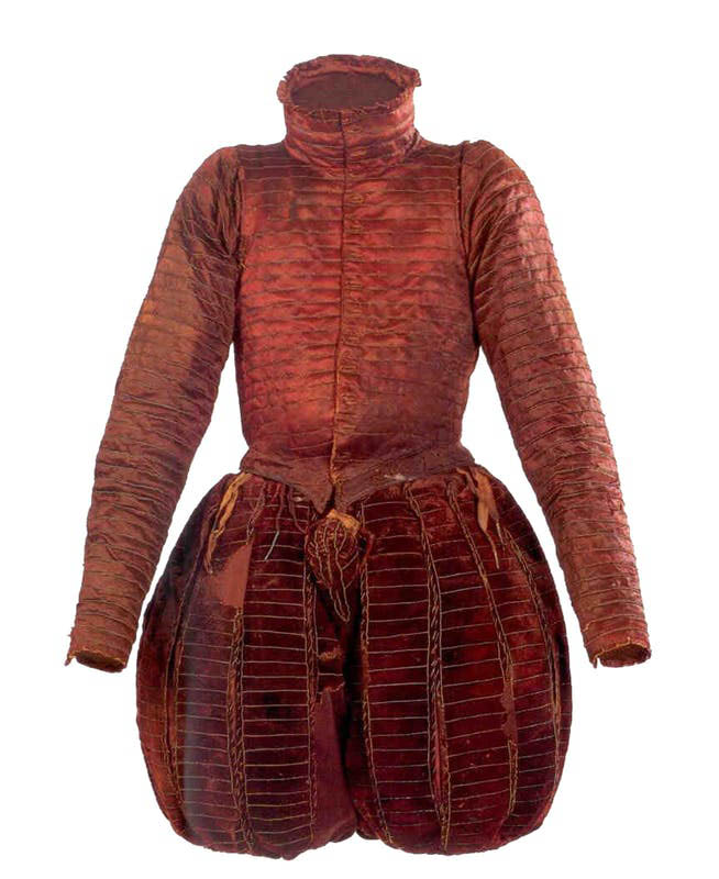 Burial clothes of Don Garzia de’ Medici: Doublet with breeches, surcoat