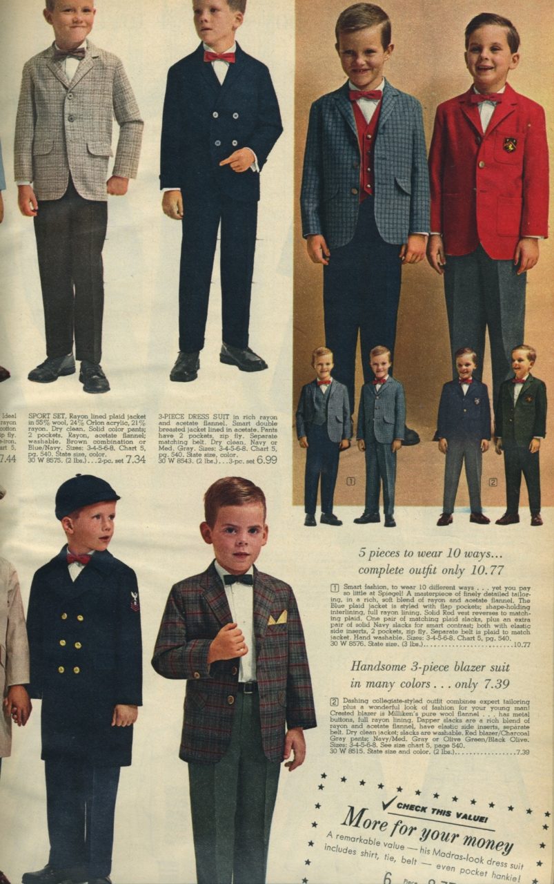 Spiegel 1963 boy's suits and sport coats