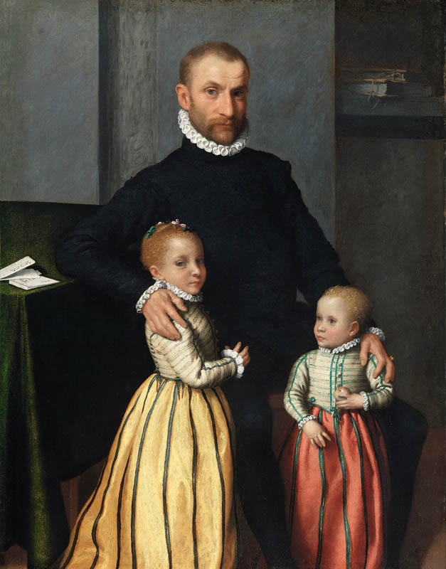 Portrait of a Gentleman and His Two Children