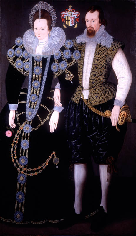 Sir Reginald Mohun, 1st Baronet (c1564–1639) of Boconnoc, MP, and his 3rd wife Dorothy Chudleigh