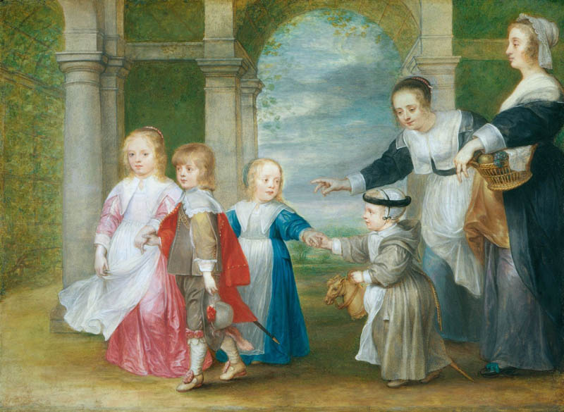 Four Children of Peter Paul Rubens and Helena Fourment with Two Maids