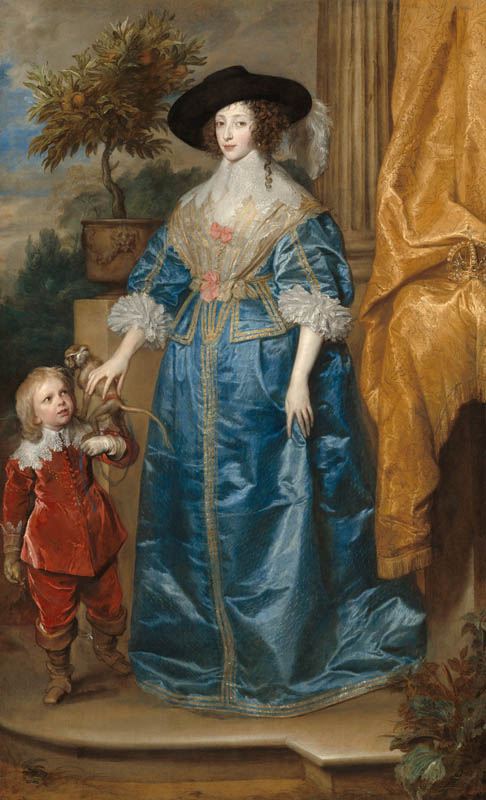 Queen Henrietta Maria with Sir Jeffrey Hudson