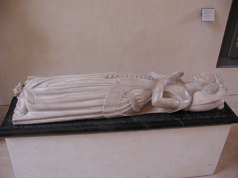 Funerary statue (gisant) from the tomb of Anne of Burgundy (d. 1432)