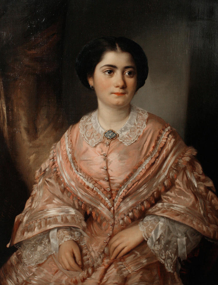Portrait of a Young Woman, Seated, Wearing a Pink dress