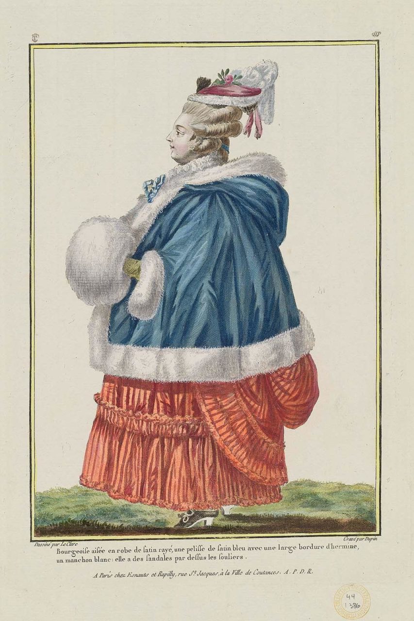 Gallerie des Modes et Costumes Français. 19e. Cahier des Costumes Français, 13e Suite d'Habillemens à la mode en 1779. T.111