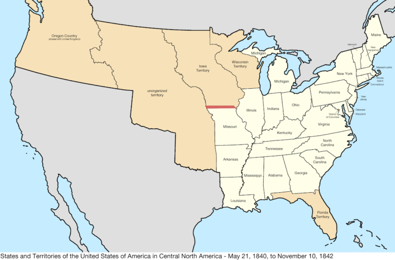 1840 1849 Fashion History Timeline - United States Central Map 1840 05 21 To 1842 11 10 768x507