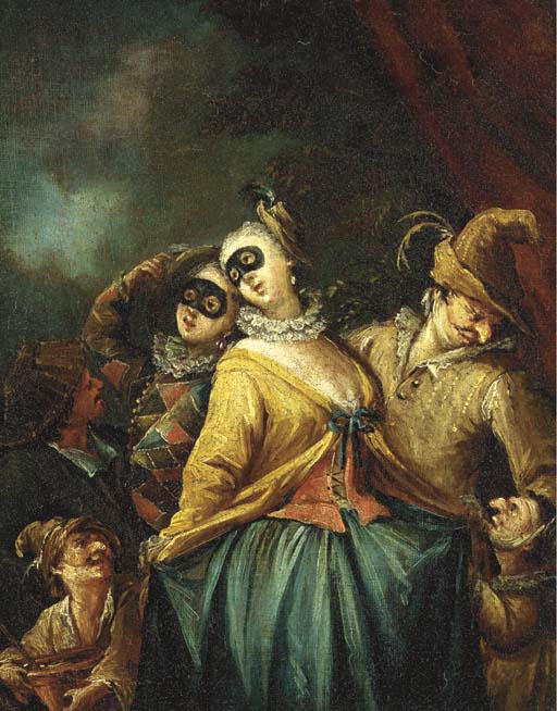 Arlecchino, Colombina and other Commedia dell'Arte characters